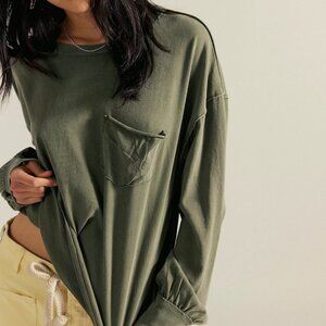 NWOT We the Free Green Fade into You Long Sleeve Shirt size XS